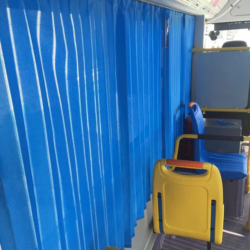 1×Blue Shade Curtain Dedicated to be Used on Bus Car and Train In Summer Support for Custom Sizing