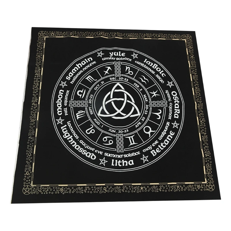 

19x19In Flannel Tarot Tablecloth Rune Divination Altar Tarot Patch Table Cover For Magicians Daily Board Games Card Pad