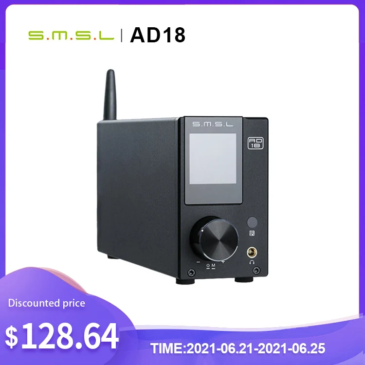 SMSL AD18 усилитель звука bluetooth мощности 80 Вт стерео usb цифровой аудио мини