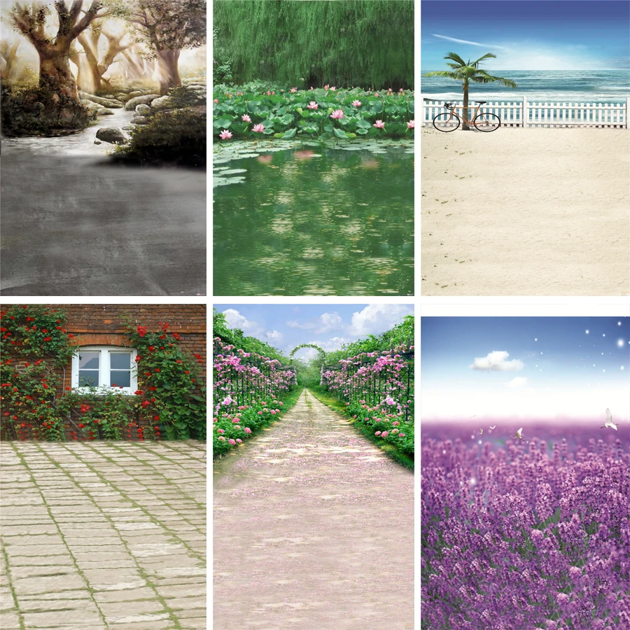 Реквизит для фотосъемки фон улицы пейзаж свадебное платье детский пляж Лотос