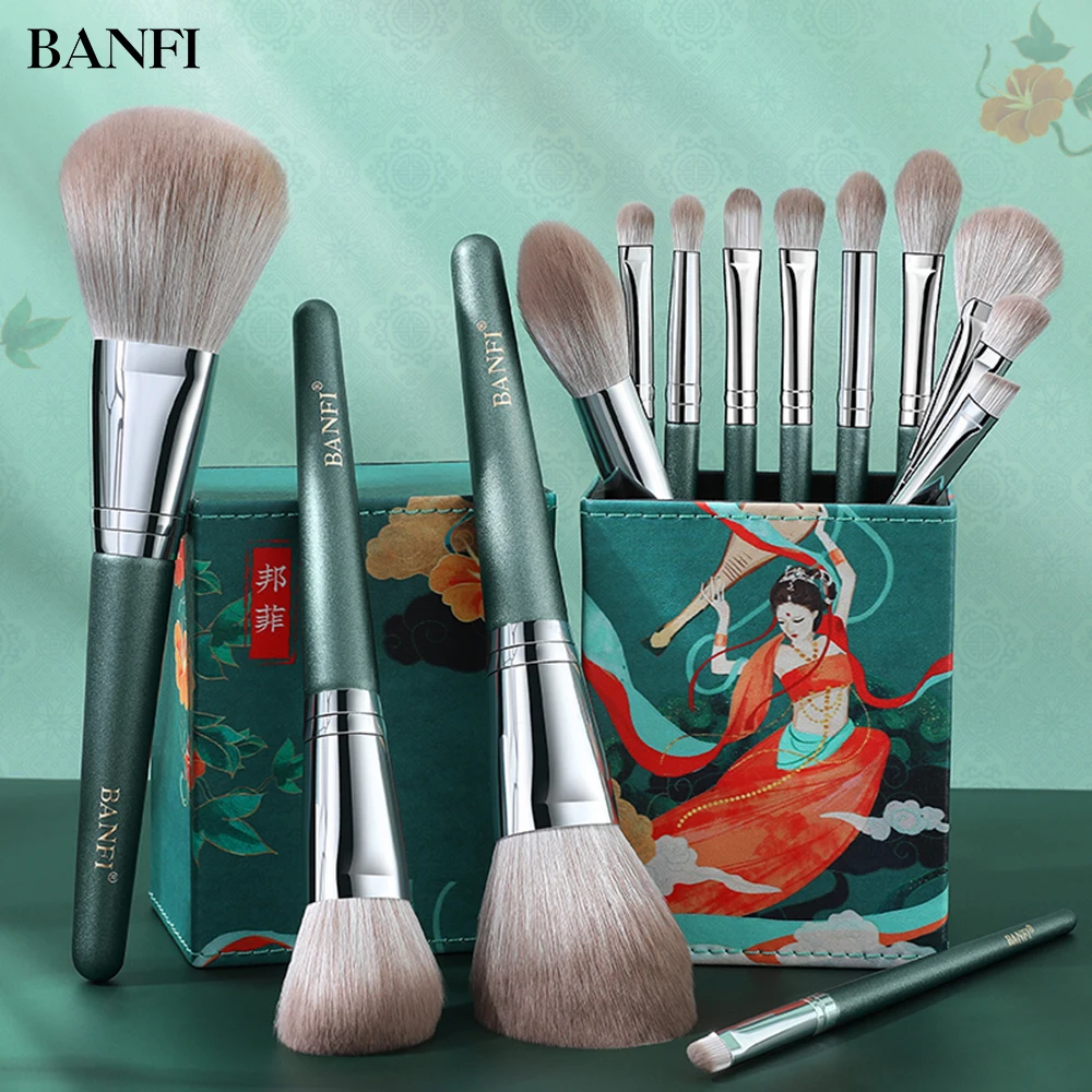 

BANFI 14 Pcs Makeup Brushes Set Cosmetic Powder Eye Shadow Foundation Blush Chinese Style Series Beauty Make Up Tools Maquiagem