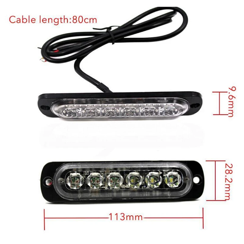 1 шт. Универсальный 6 светодиодный светильник для аварийной вспышки автомобиля
