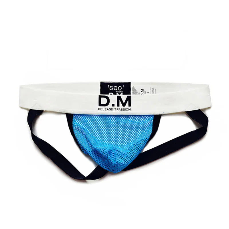 Мужские трусы джоки с низкой посадкой желтые дышащие танга из сетчатой ткани