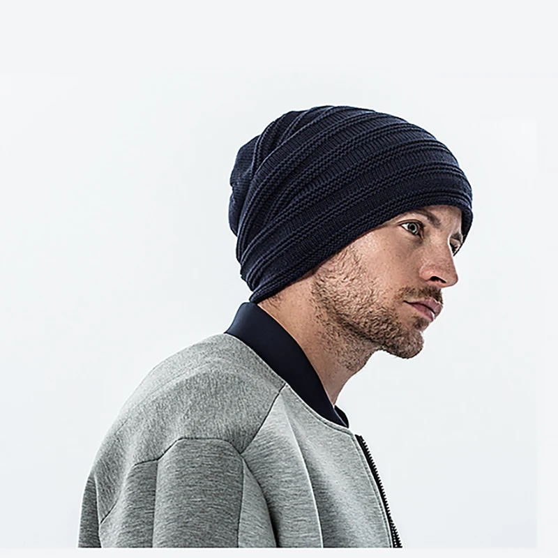 Вязаная шапка Шапка бини зимние шапки унисекс вязаная Однотонные эластичные