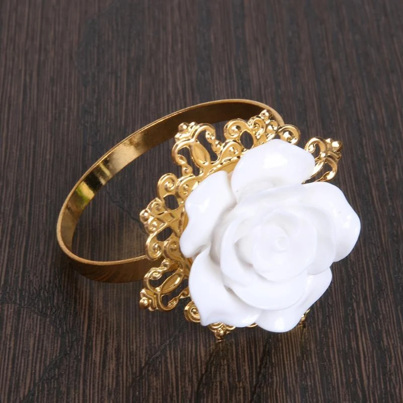 12 шт./компл. кольцо для салфеток из смолы розового и белого цвета кухонный