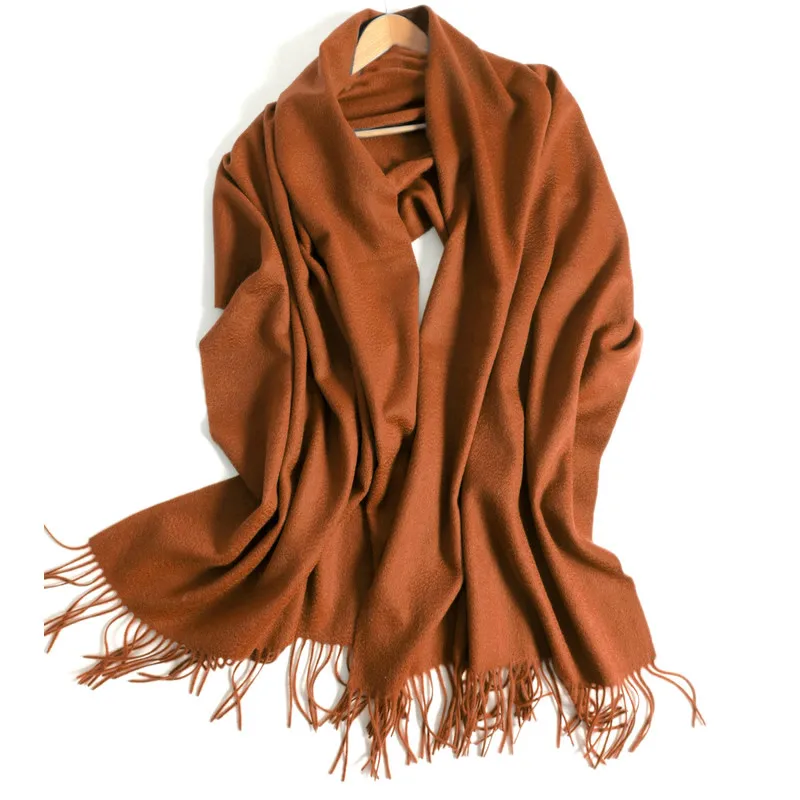 Утолщенный шерстяной кашемировый шарф большая шаль модные весенние и зимние