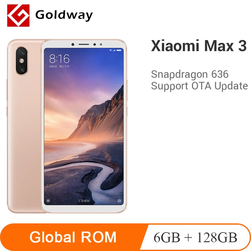 Xiaomi Mi Max 3 смартфон с восьмиядерным процессором Snapdragon 636 ОЗУ 6 ГБ ПЗУ 128 - Фото №1