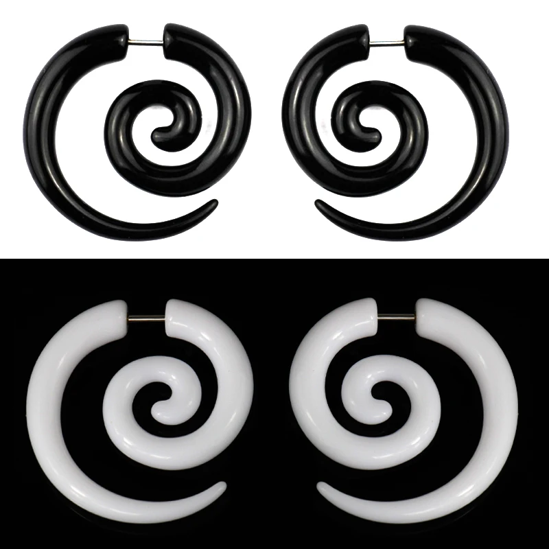 5 пар акриловых поддельных пробок тоннель Faux Ear конические манометры твист серьги