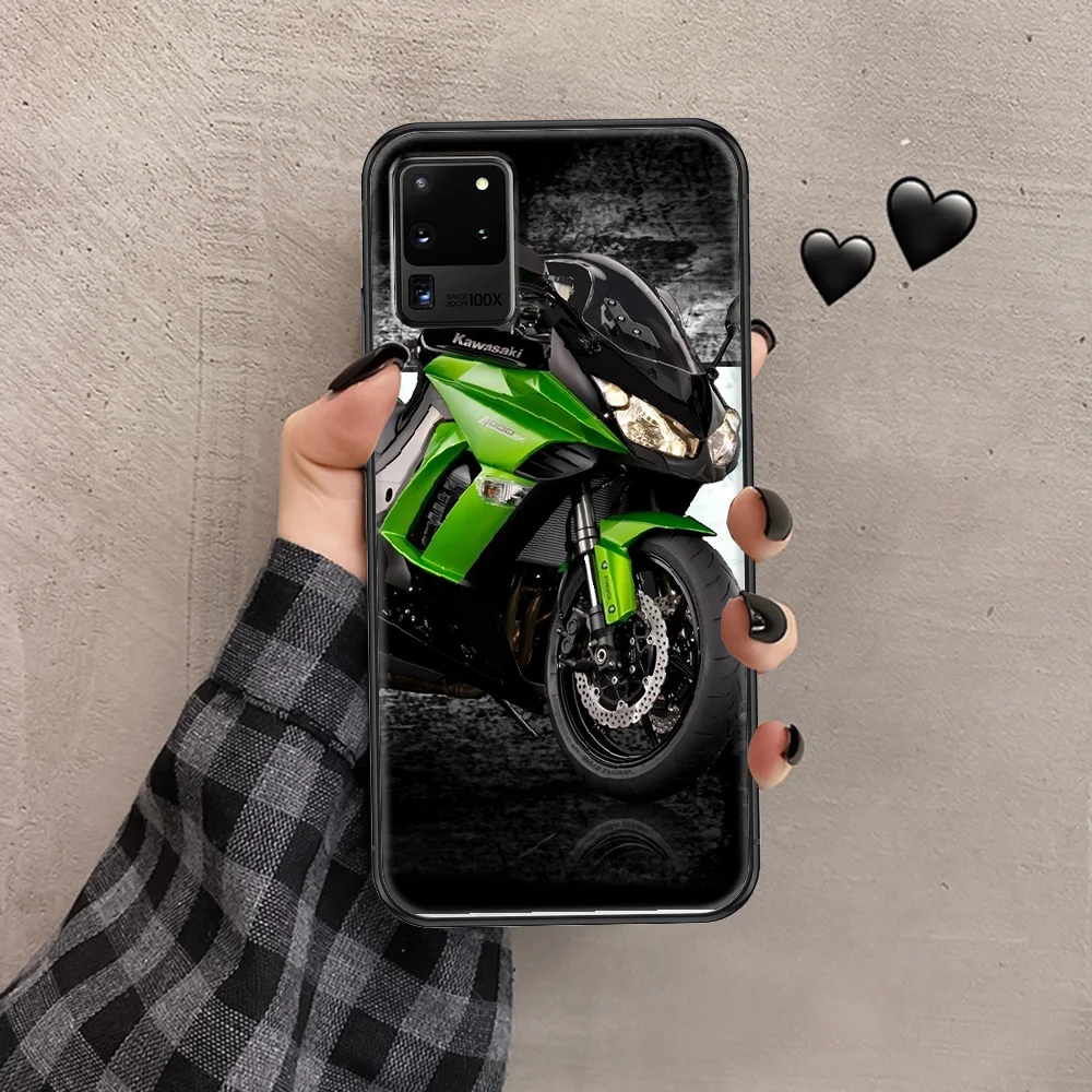 

brand Kawasakis fashion Ninja moto Phone case For Samsung Galaxy Note 4 8 9 10 20 S8 S9 S10 S10E S20 Plus UITRA Ultra black