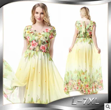 Ретро винтажное длинное платье макси с принтом Vetement 2019 летнее женское элегантное