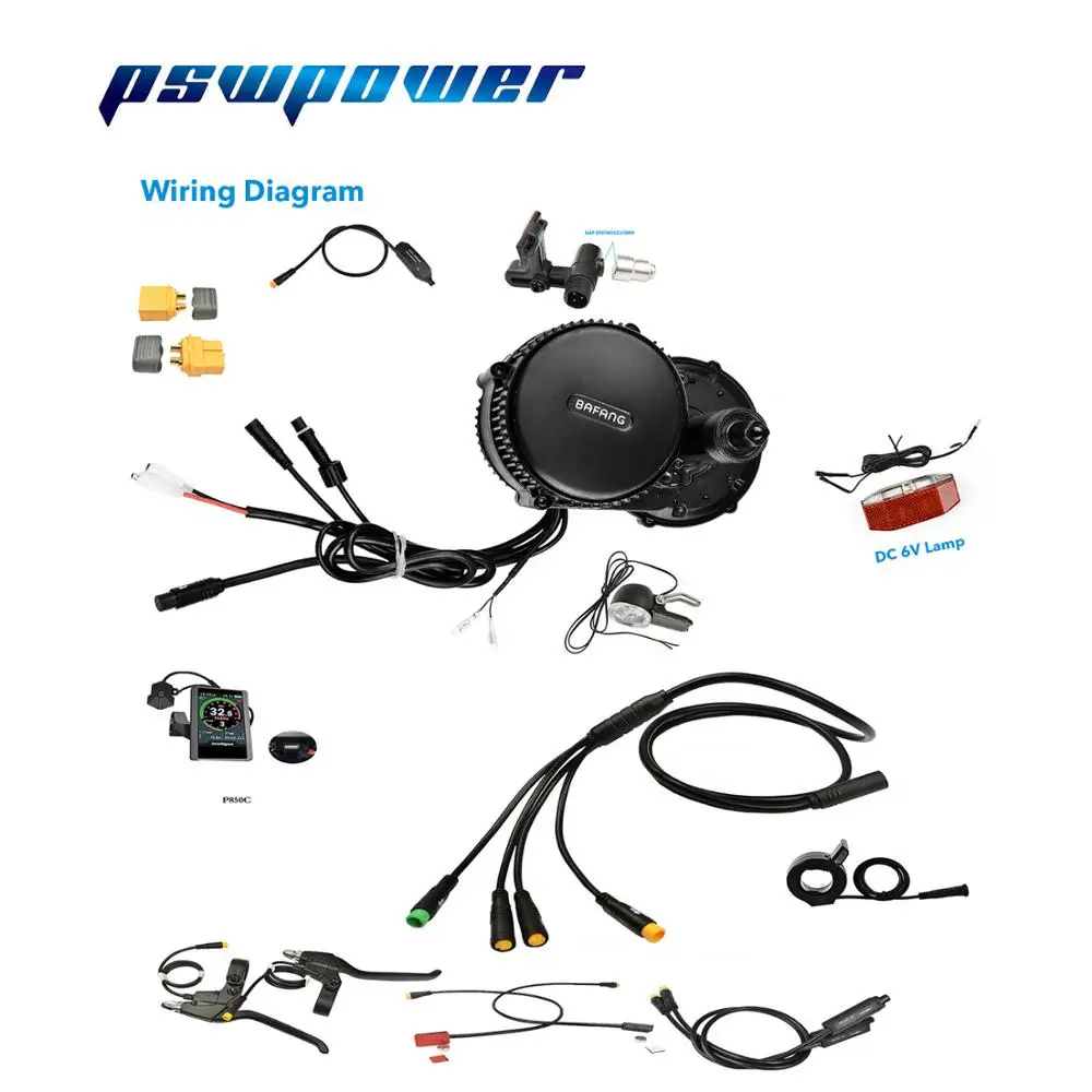 Склад в Европе 48V750W Bafang/8fun BBS02B Средний Кривошип приводной двигатель наборы набор