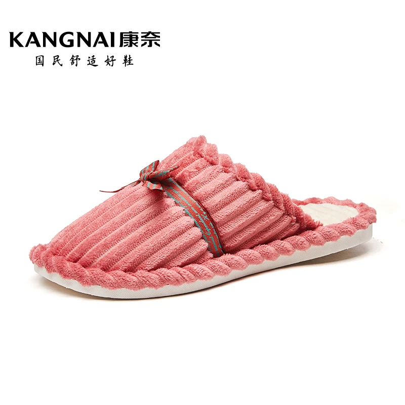 

Тапочки KANGNAI для женщин и мужчин, зимние теплые тапочки для спальни, женские домашние сланцы, домашняя хлопковая обувь