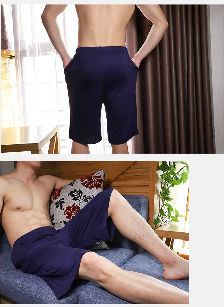 L-4XL, Мужская одежда для сна, шорты, штаны, большой размер, мягкая вискоза, Мужская одежда для сна, мужские хлопковые Пижамные штаны, повседневные домашние штаны, Пижама для мужчин