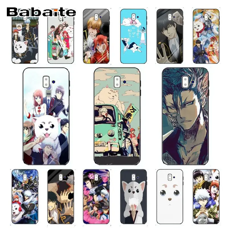 Мультяшный Gintama мягкий силиконовый черный чехол для телефона samsung Galaxy j6 plus A6 A8 A9 A10