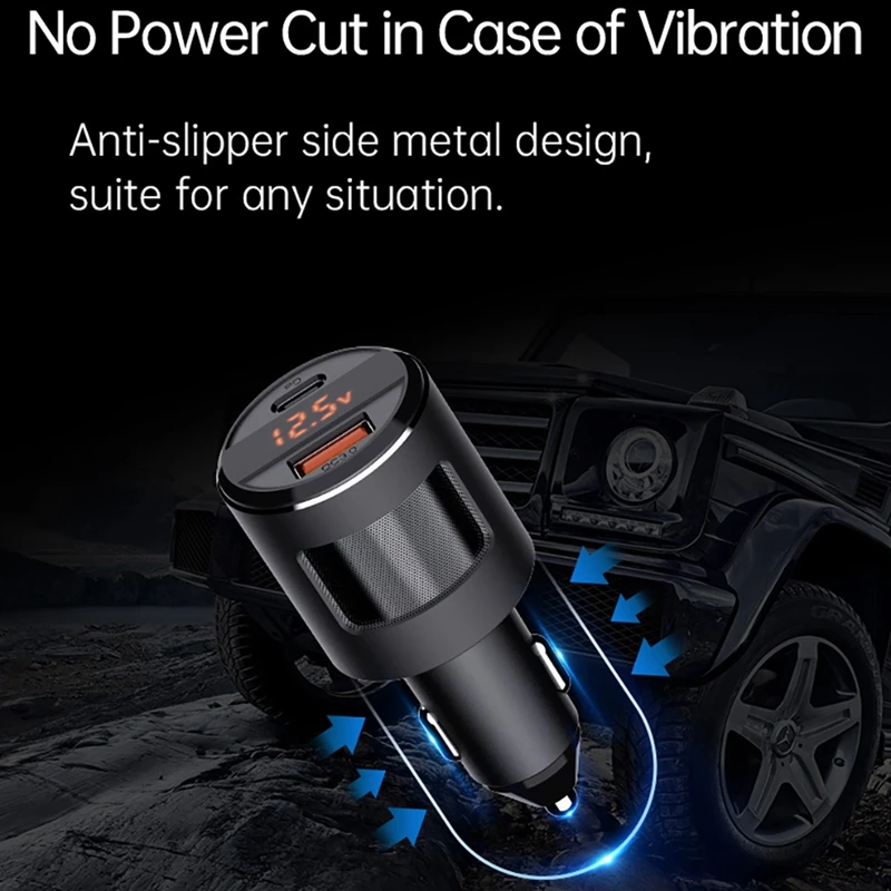 

Car Charger 18W 65W USB Car Charger PD Type Flush Fit Car Adapter for iPhone XR/Xs/Max/X/8/7/Plus