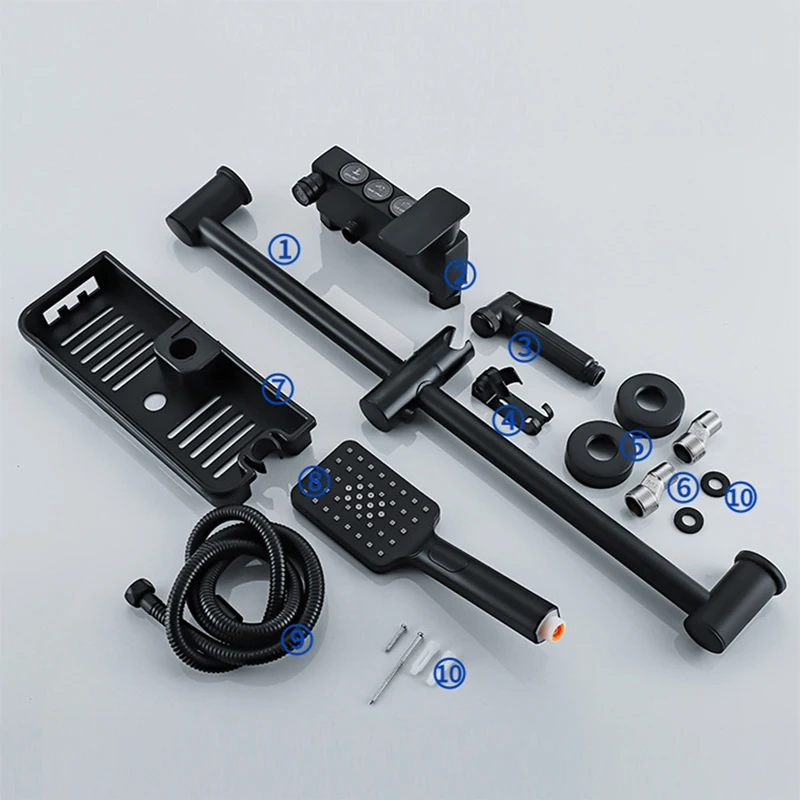 YCRAYS черный латунный смеситель для душа ванной комнаты дождевой ванны горячей и