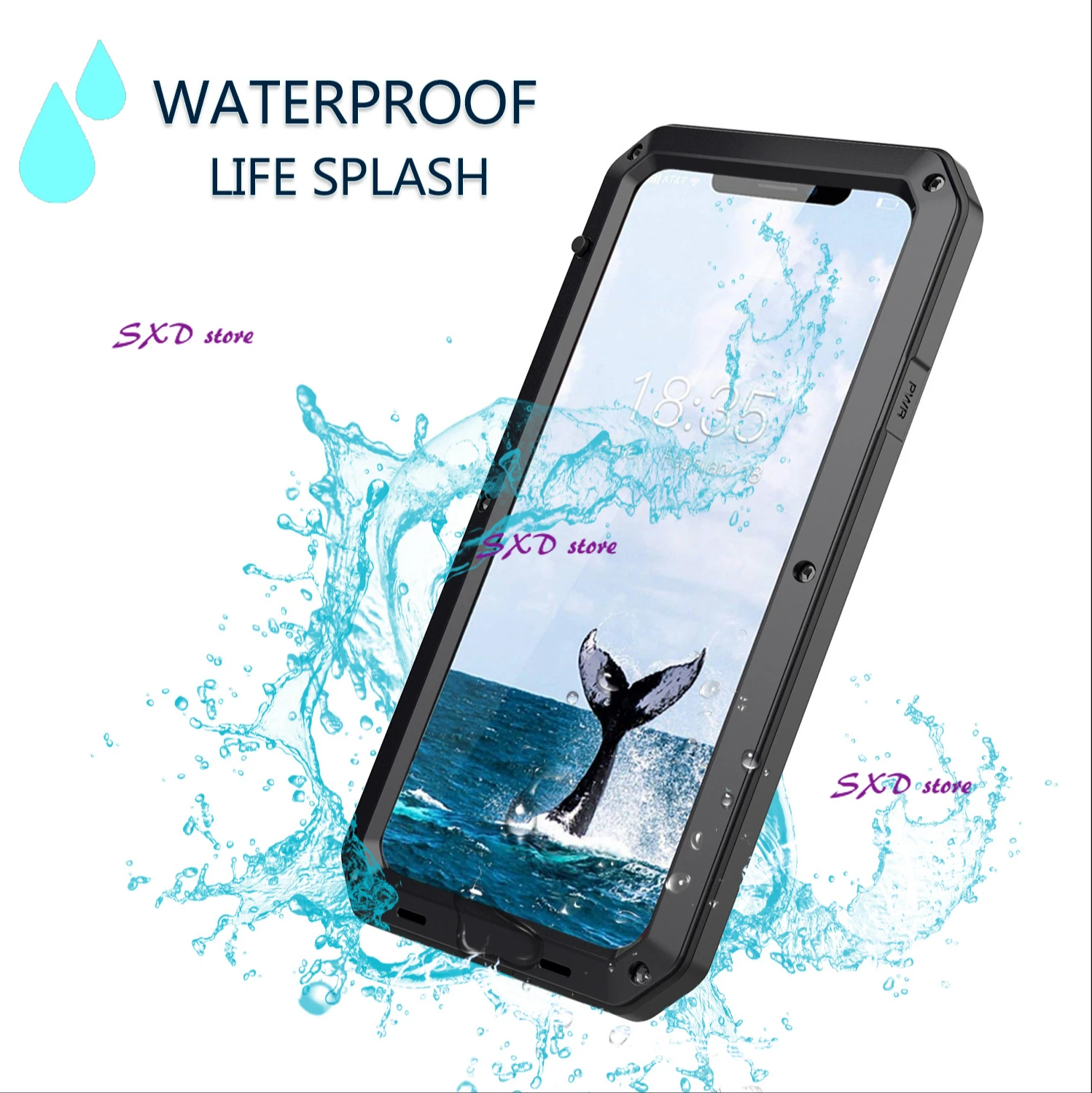 

Waterproof phone case for IPhone 11 12 Pro Max antifall Metal case IPhone 6 7 8 Plus SE Dustproof case for IPhone x xr xs Max