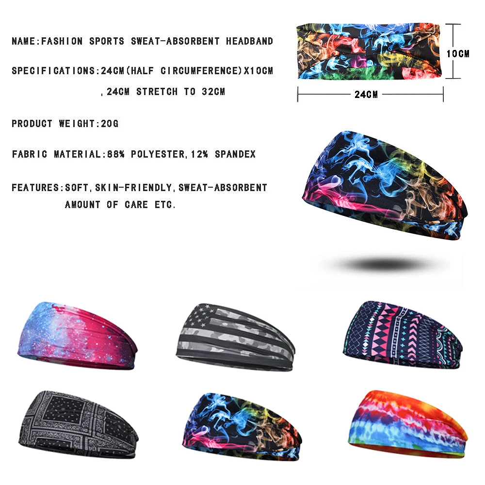 1 шт. нескользящие повязки на голову для йоги Эластичный Мягкий впитывающий пот