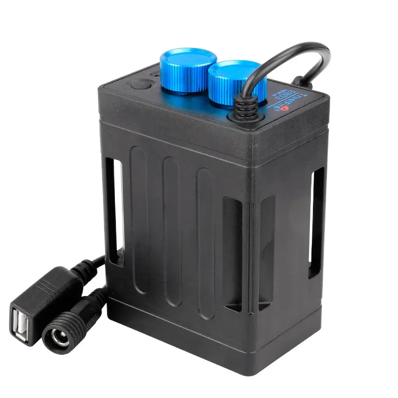 Комплект велосипедных ламп Батарея коробка 8,4 V 5V двойной Напряжение Выход для 2/4/6 18650/26650 Батарея W/ремень Дополнительный 100-240V адаптер настрящая огонь