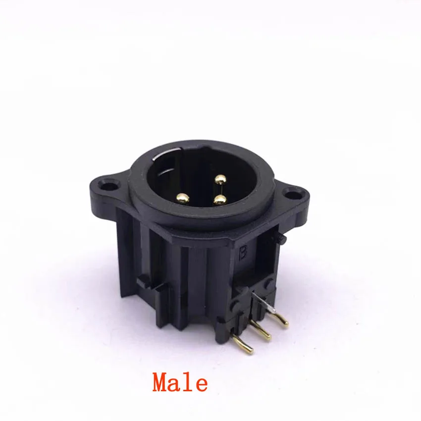Разъем XLR XRL 3-жильный адаптер из чистой меди позолоченный печатная плата адаптера
