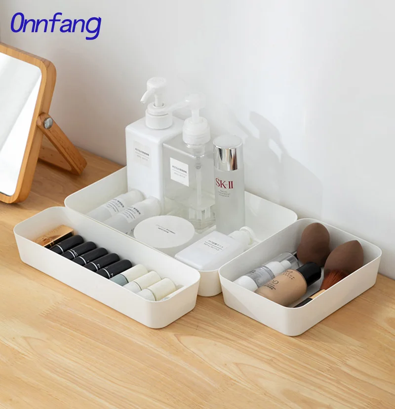 

3Pcs/Set L/M/S Storage Drawers Plastic Storage Organizer Drawers For Makeup Clothes Tableware Organizer Box