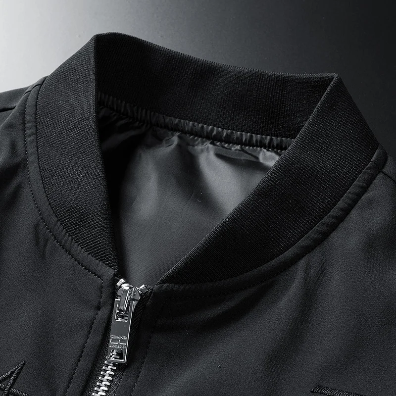 

Fashion Embroidery Bomber Jacket Men Hip Hop Windbreakers pilot Jacket Mens Spring Streetwear Man Coat 2021 New
