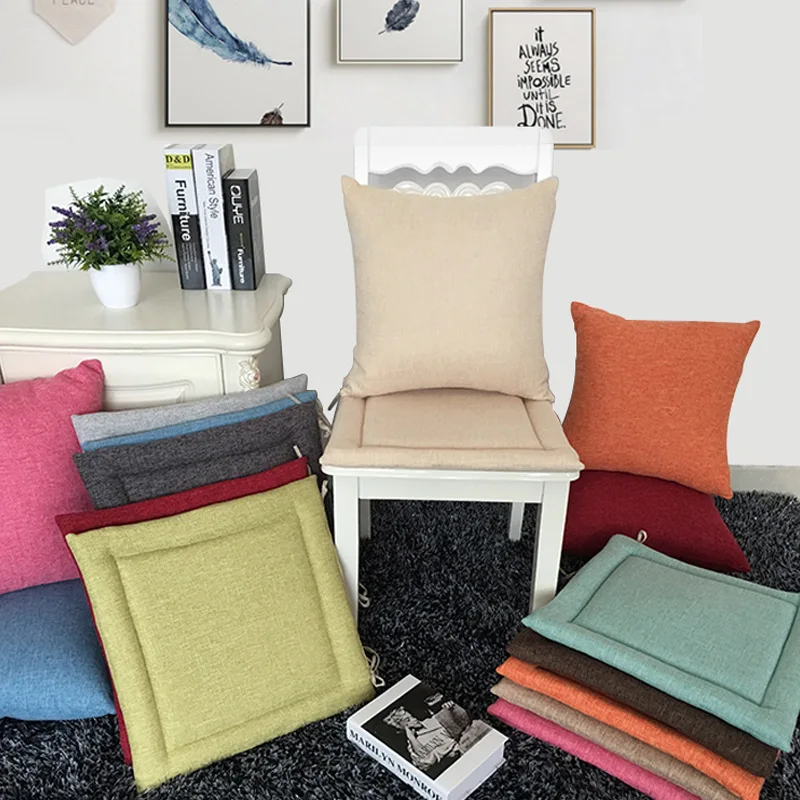 Губчатая Подушка утолщенная подушка из хлопка и льна китайская для стула