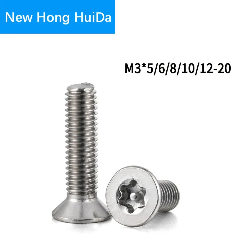 304 нержавеющая сталь шесть лепестков Torx с плоской головкой булавкой для защиты от