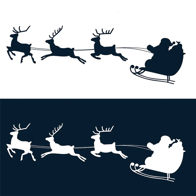 GJCrafts Санта Клаус три лося машины металлические режущие штампы Скрапбукинг