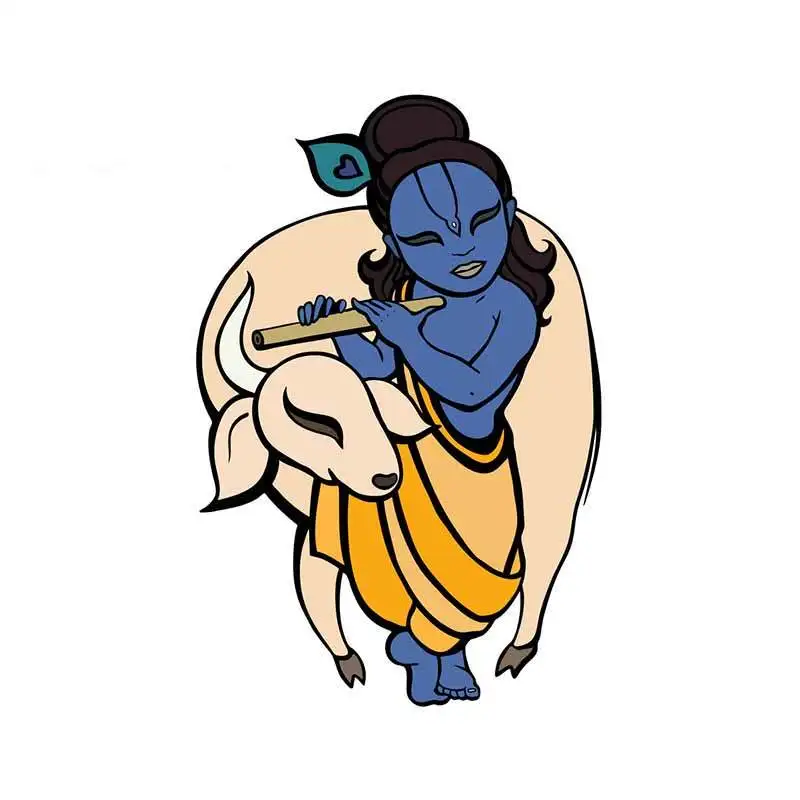 

13cm for God Krishna Car Stickers Vinyl Waterproof Sunscreen Occlusion Scratch Suitable for