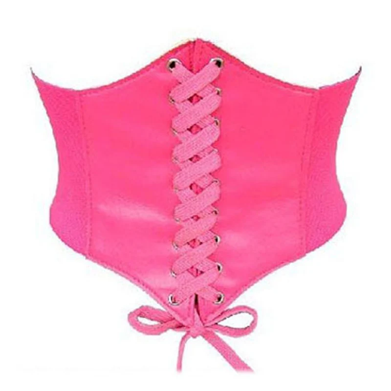 Женский супер широкий эластичный пояс LLBLT0003 из искусственной кожи с кисточками