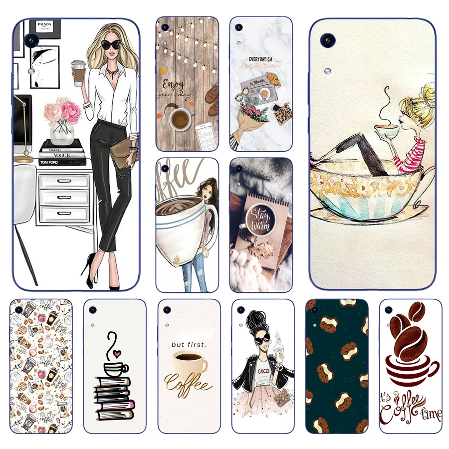 Силиконовый ТПУ защитный чехол 91AA Coffee Girl, чехол для телефона Huawei Honor 8A 8S 9A Prime 10i 20i, мягкий чехол