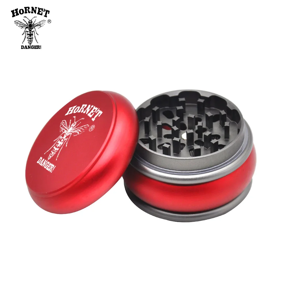

HORNET Aluminum Tobacco Herb Grinder 63MM Sharp Shark Teeth Spice Mill Herbal Grinder Crusher