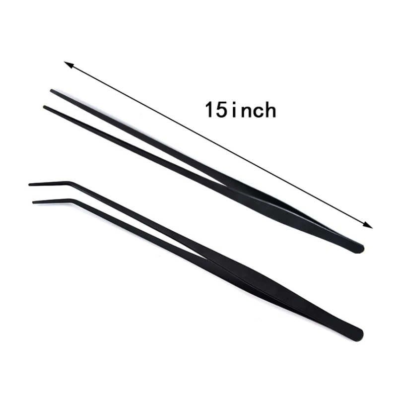 

Stainless Steel Aquarium Accessories Curved Aquarium Tweezers Aquarium Plant Shrimp Reef Tweezer Fish Tank Cleaner #7