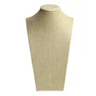 Льняной манекен бюст ювелирные изделия ожерелье подвеска Шея модель стенд держатель W2952001