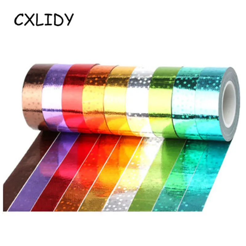 

Декоративная лента aa052 для вечерние, декоративная маленькая тканевая полоска с лазерной звездой, с высоким светоотражающим цветом