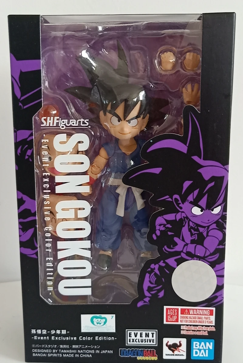 BANDAI CJ Dragon Ball Супер SHF события эксклюзивный цвет издание малыш Гоку фигурка Brinquedos игрушки фигурные