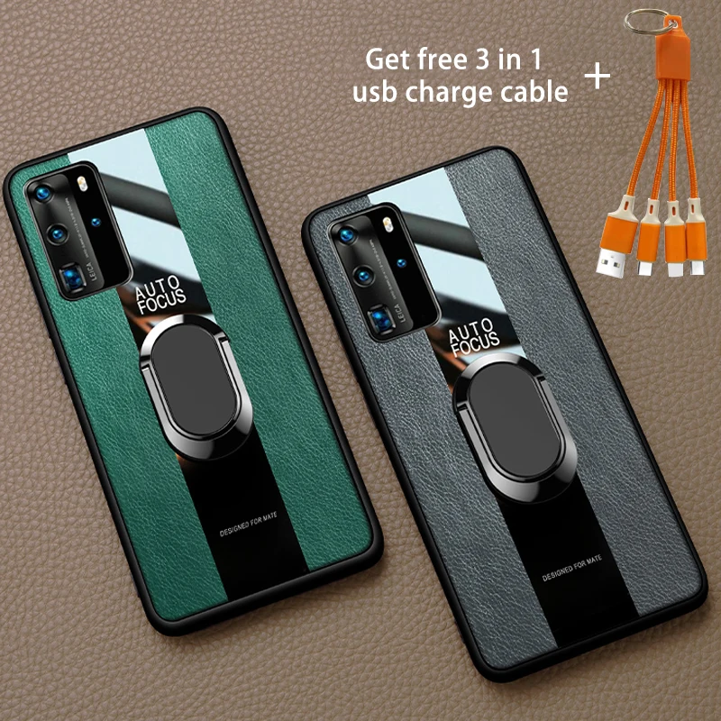 

Rotatable Magnetic Bracket Case For Huawei P10 P20 P30 New Thin Holder PU Leateher Back Cover For Huawei P20pro P30pro P40 P50