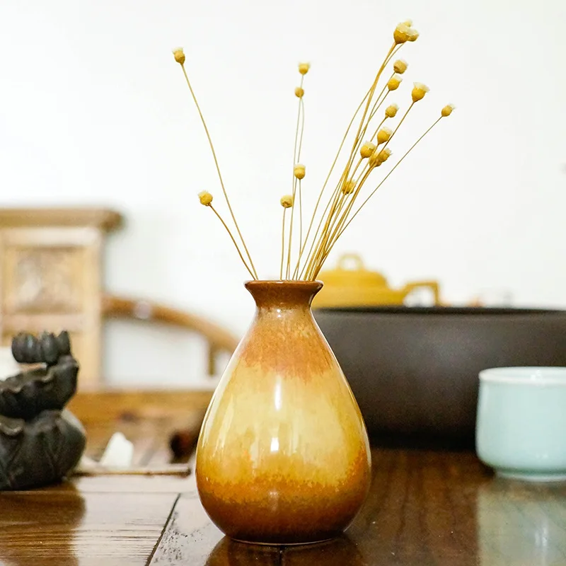 Винтажная маленькая керамическая неоклассическая ваза для сухих цветов