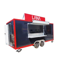 outdoor barbecue hot dog pizza mobile food cart refrigerator food caravan fast food trailer for sale usa