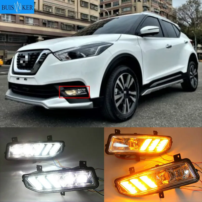2 шт. для Nissan Kicks 2019 2020 поворотное желтое реле сигнала водонепроницаемое автомобильное 12 В светодиодные дневные ходовые огни