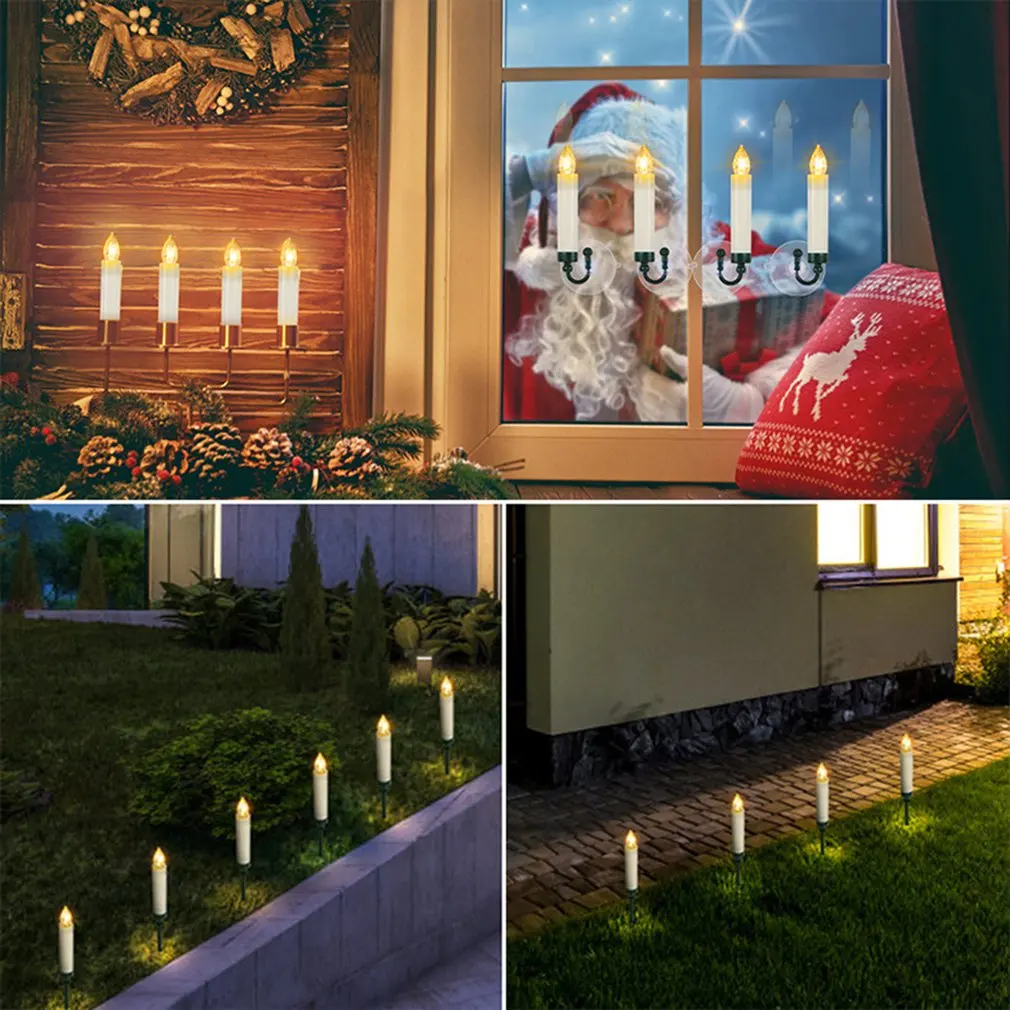 

LED Christmas Tree Decoration Candles Birthday Party Venue Layout Remote Control Electronic Candle Lights Simulation Lights