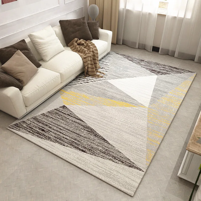 

Light Luxury Geometric Living Room Bedroom Bedside Long Carpet Corridor Entrance Rectangular Doormat Customization