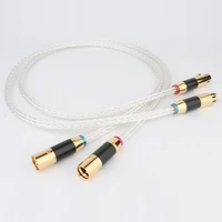 monosaudio 8ag occ silver plated balanced audio cable with black carbon fiber male female plug hifi interconnect cable