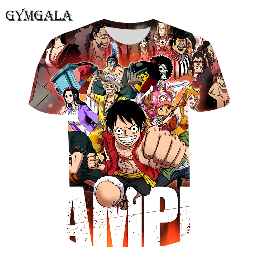 

Summer children's short-sleeved 3D custom anime cartoon one piece custom fashion loose casual Kids T-shirt men and women hot