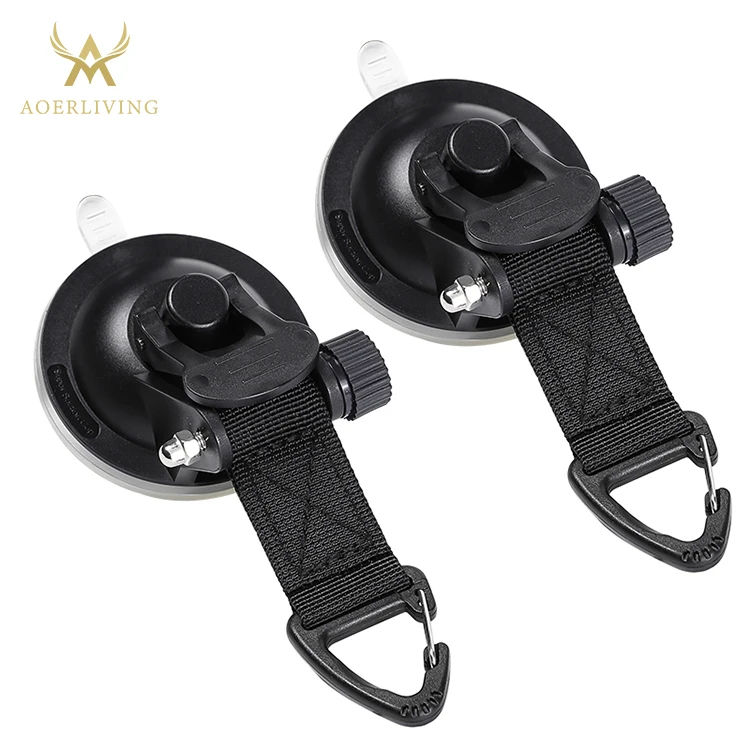 

2 pcs Car tent suction cup buckle household outdoor travel portable suction cup hook carabiner can be reused wholesale