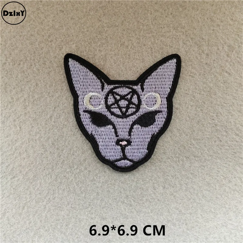 1-PCS-D-282 46 стилей на выбор) черно-белые нашивки с вышивкой для футболки с утюгом в полоску Одежда для Аппликации Наклейки для одежды значки - Цвет: 1-PCS-D-282