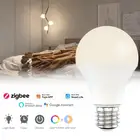 Умная Светодиодная лампа ZigBee 3,0 Tuya, смарт-светильник для умного дома, 9 Вт, E27, 240 в, 110 В, RGB + W + C, умный дом, смарт-товары Alexa, Google Home