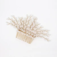 leliin gold bridal hair comb wedding hair headpiece crystal hair barrette bride hair pins hair jewelry