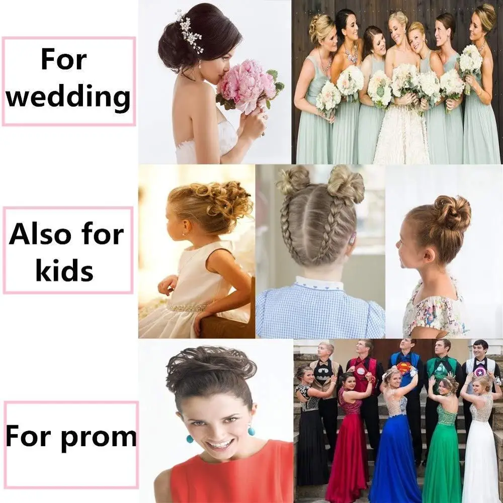 Грязные волосы пучок резинки накладные синтетический парик кольцо обертывание